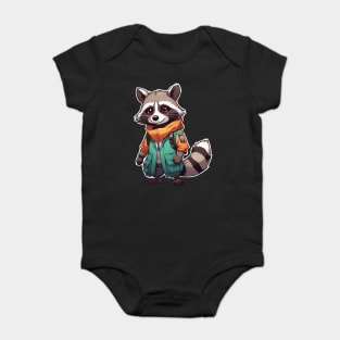 Raccoon Cartoon Baby Bodysuit